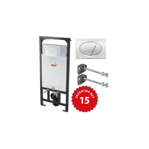 Инсталляция Alcaplast AM101/1120+M71 кнопка хром глянцевый